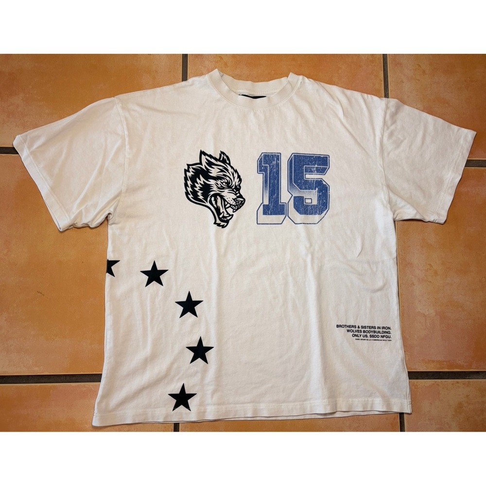 LA x Darc Sport Wolves Los Angeles Dodgers #15 Mens X-large White T-shirt 2024
